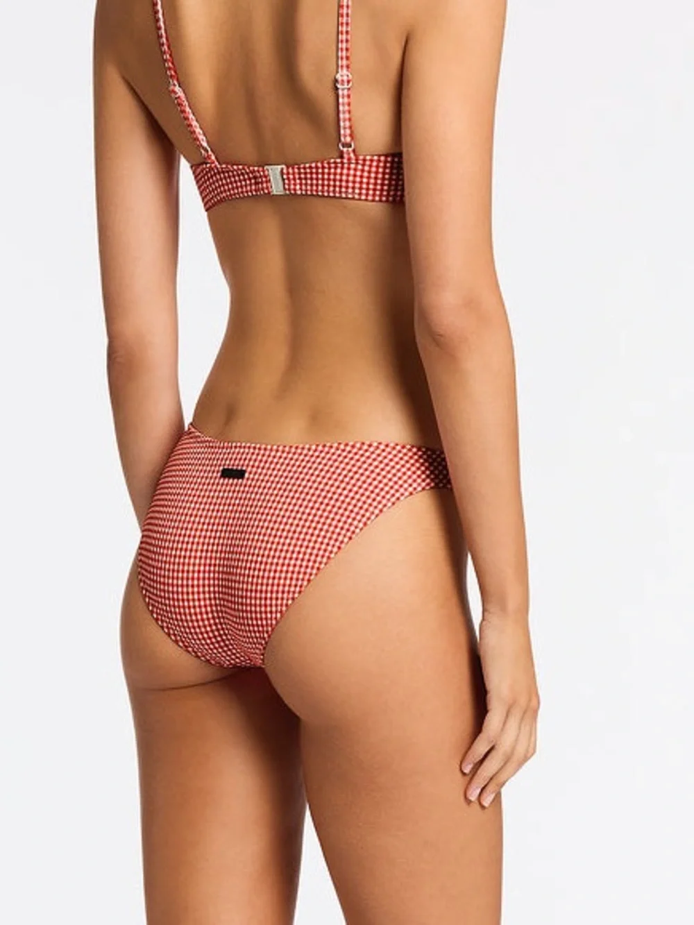 triangl swimwear Red & White Gingham Bikini Set